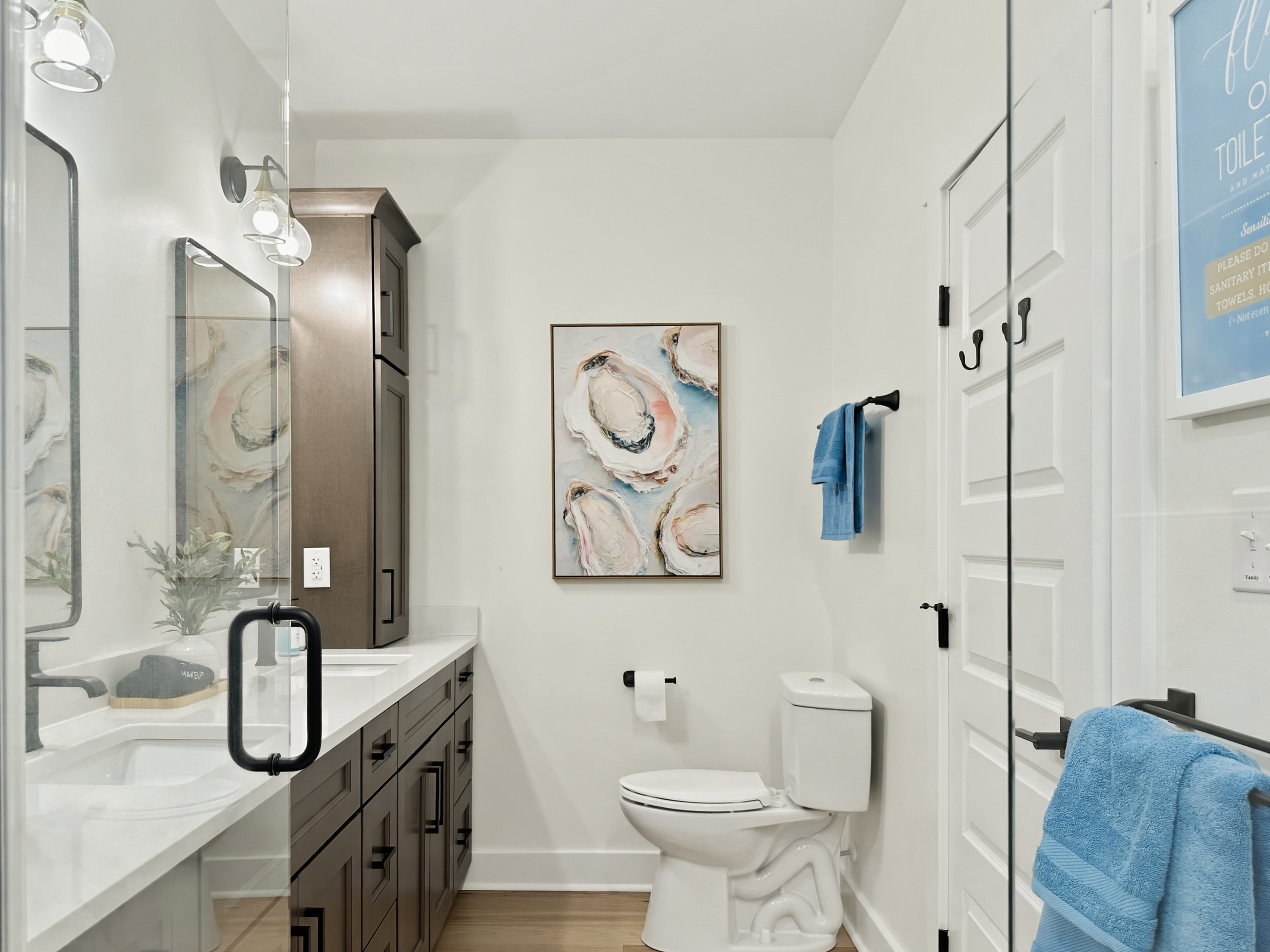 With all towels, including make-up towels, readily stocked.