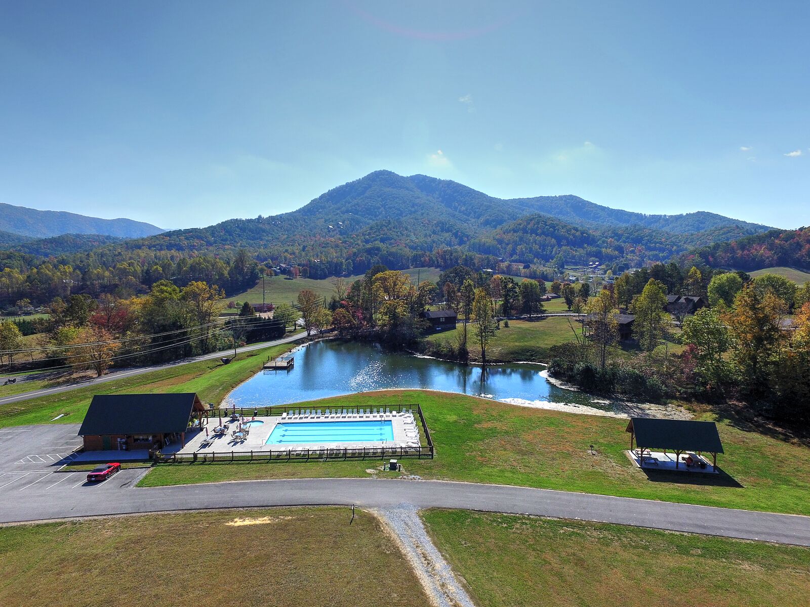Community pool and private fishing pond.  Stop by for some swimming, sun bathing, or doing some catch and release fishing.