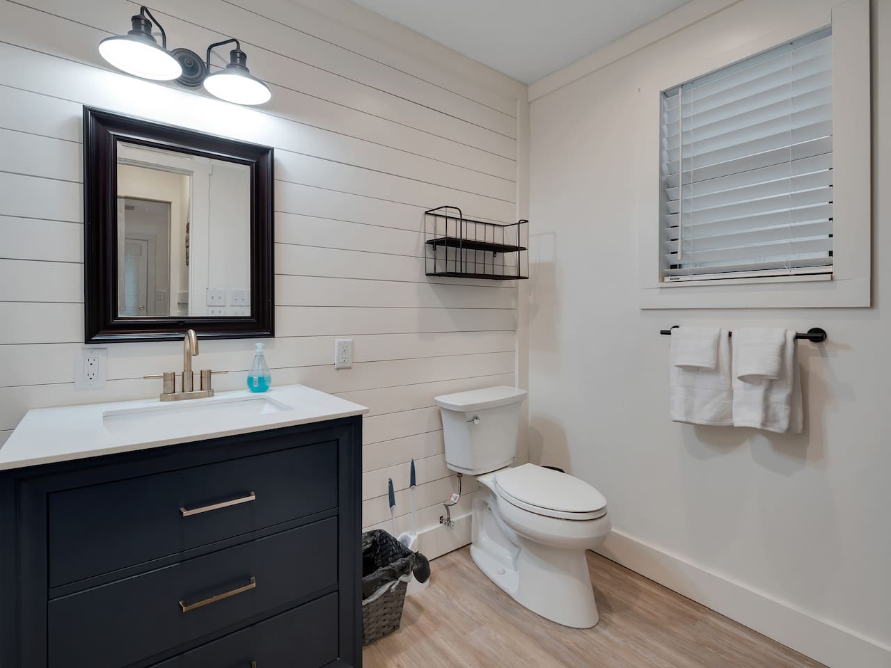 Main floor bathroom with walk-in shower