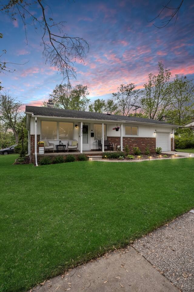 Follow the charming pathway to the front door.