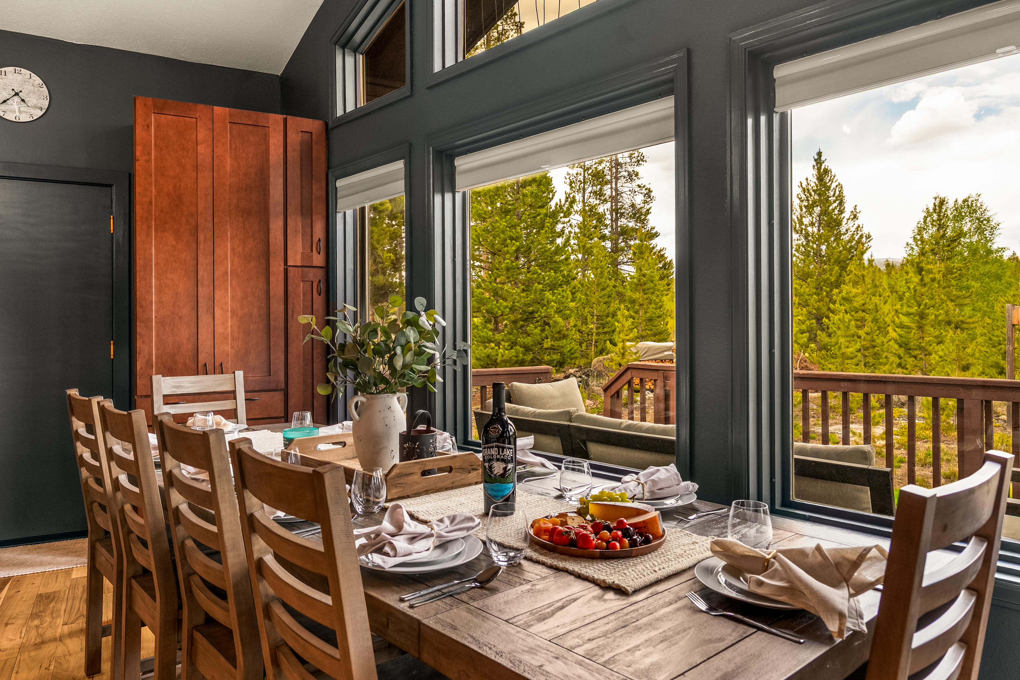 Every great getaway has one thing in common- a table where everyone gathers.  Plenty of room for 10+