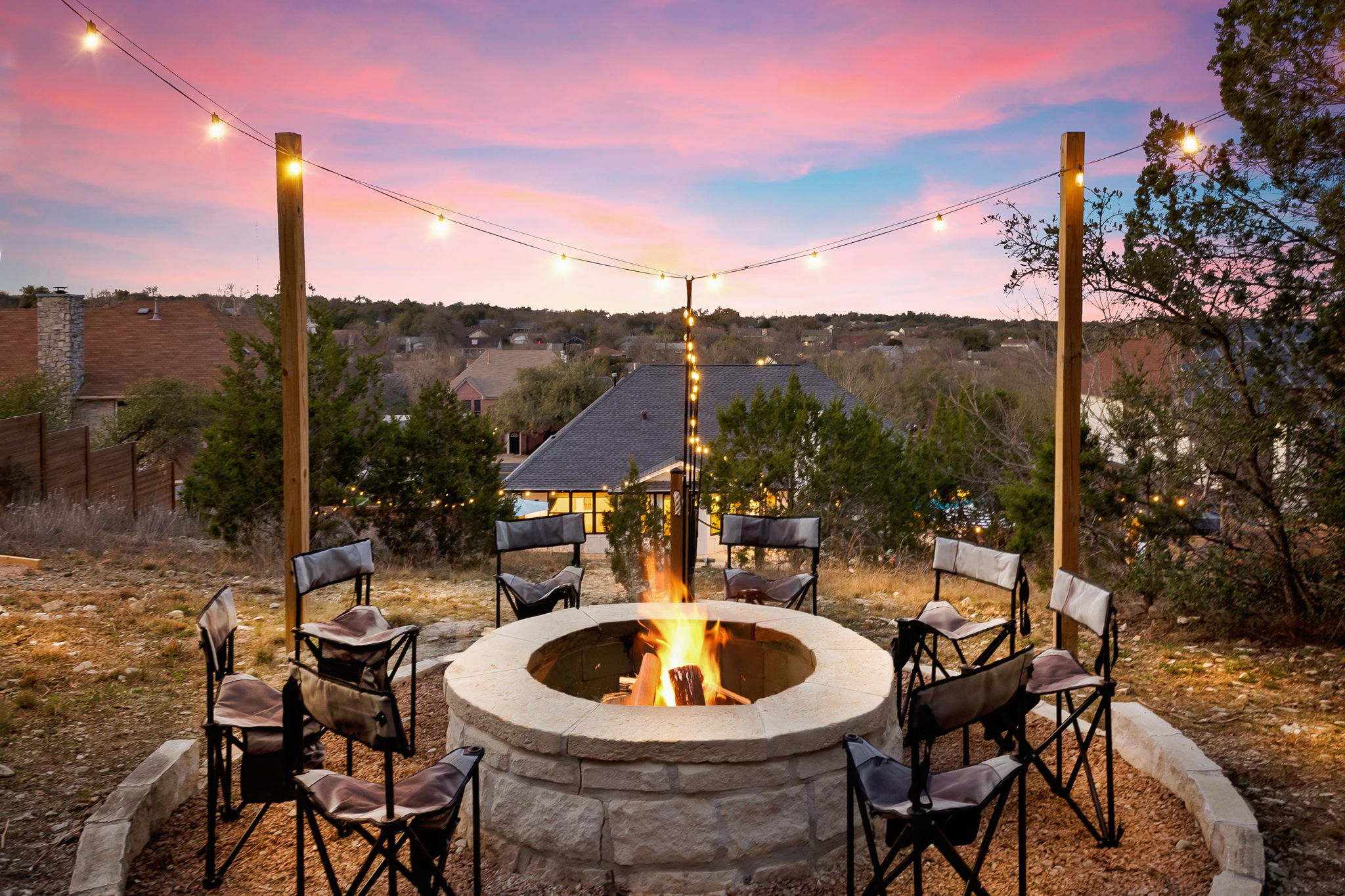 Roast S'mores overlooking the expansive Austin views.
