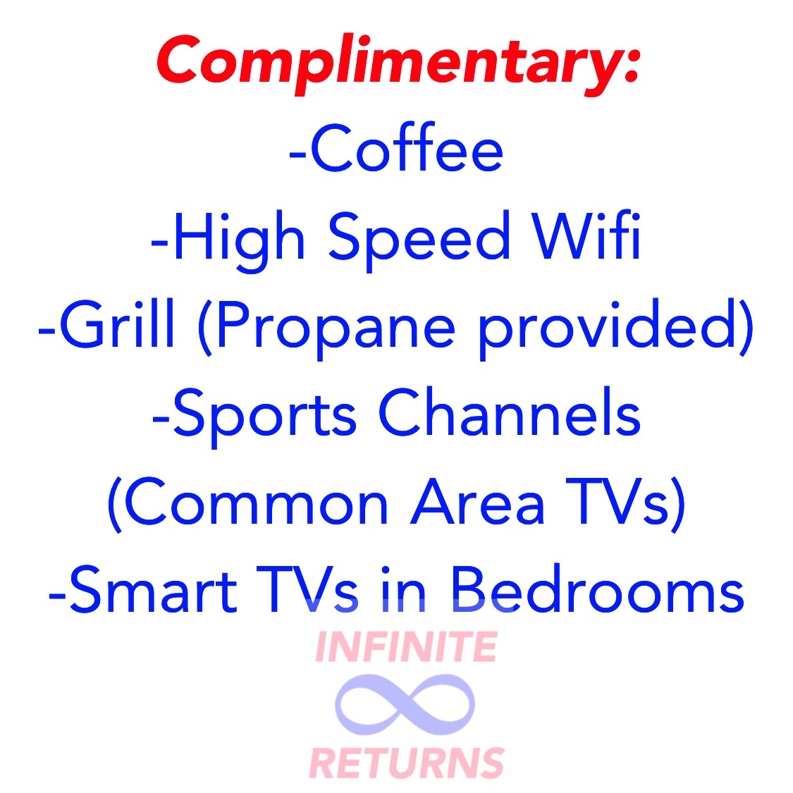 Complimentary Value Adds we provide! :)