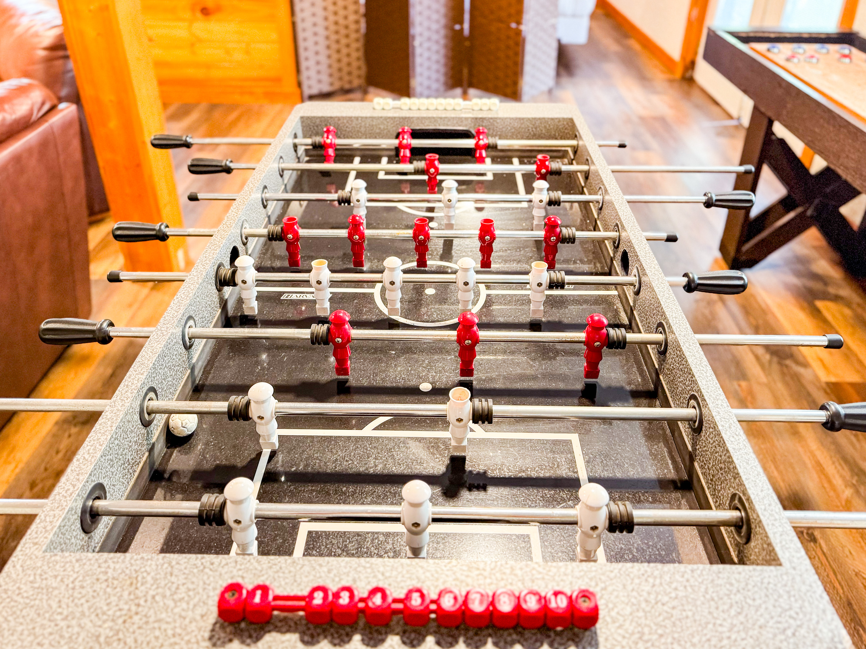 How about a friendly or super competitive(depends on your family) game of foosball?