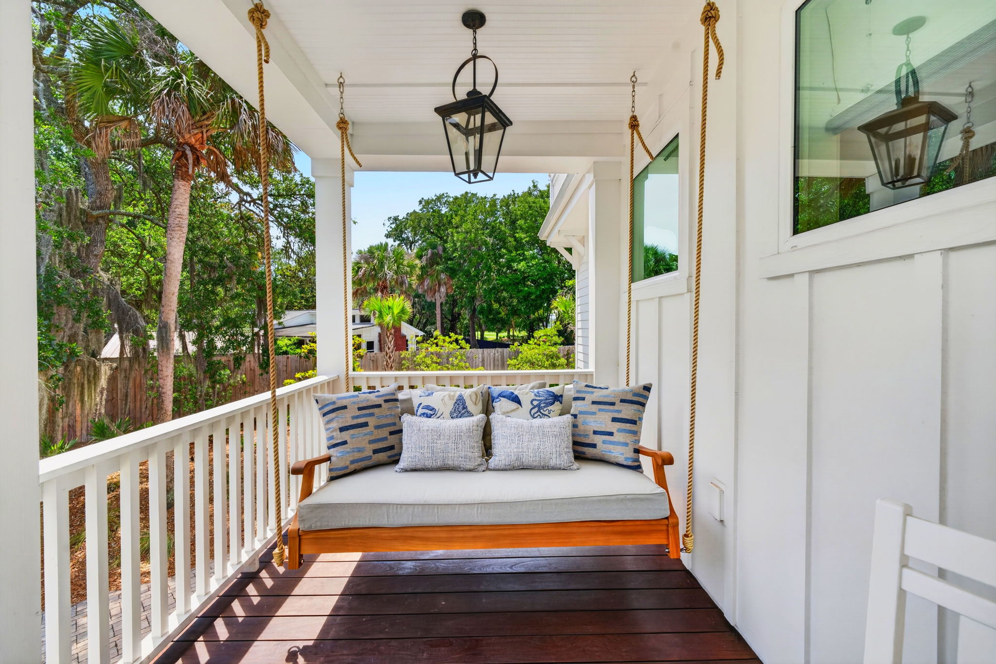 Front Porch Swing | Driftwood Dreams | 105 Forest Trail | Isle of Palms, SC | IOP Escapes
