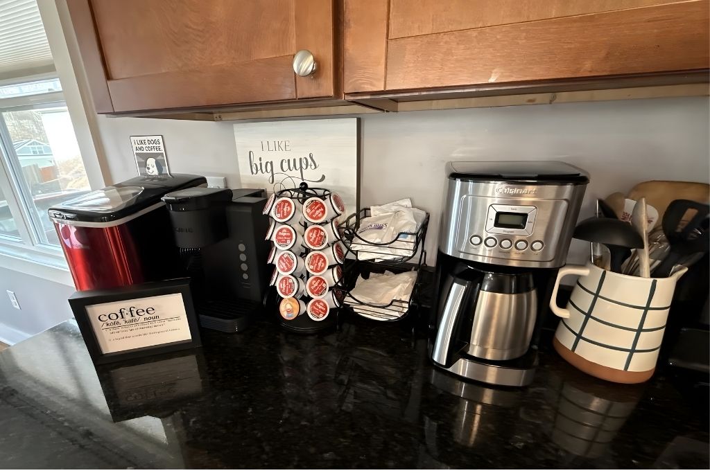 Enjoy your mornings with a cup of hot chocolate or coffee