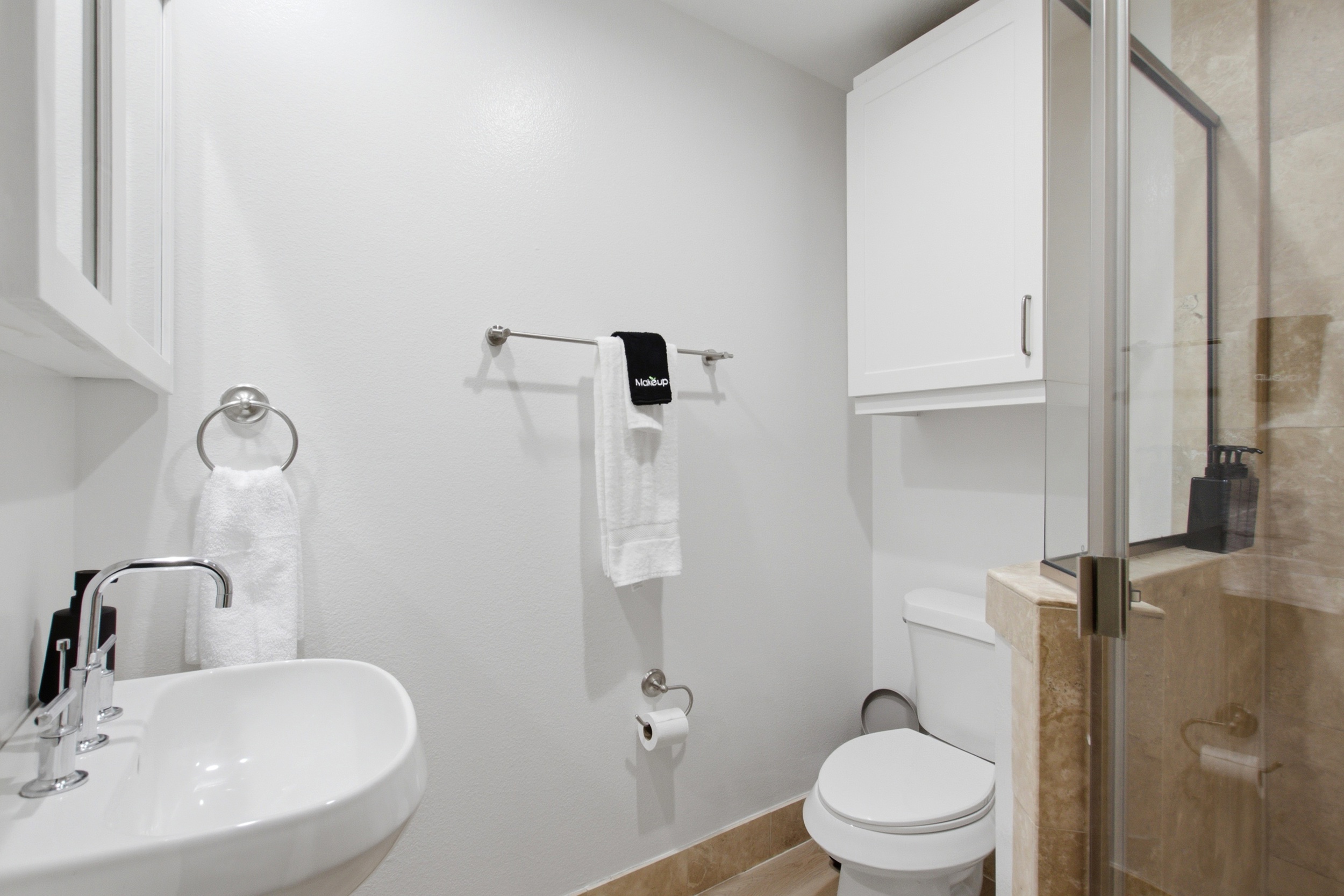 Modern fixtures and a sleek design await your refreshing retreat!