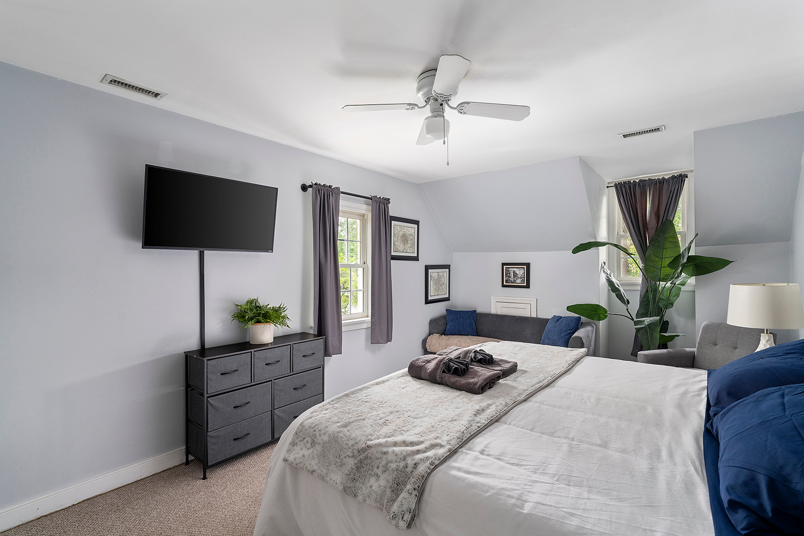 King Bedroom 3: Relax in style with lush views, modern decor, and ample natural light!