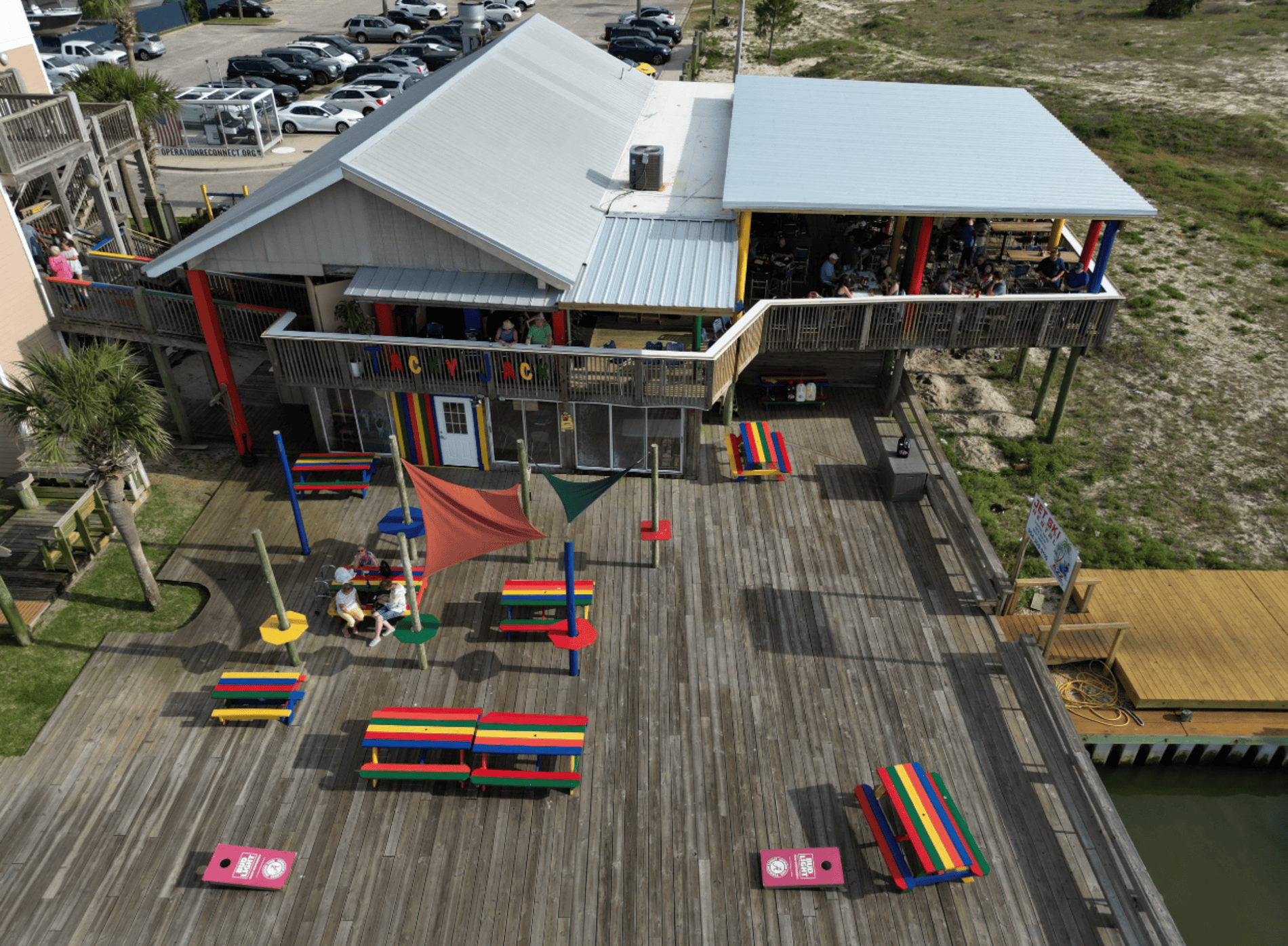 Tacky Jacks and Fort Morgan Marina right across the street from the neighborhood 