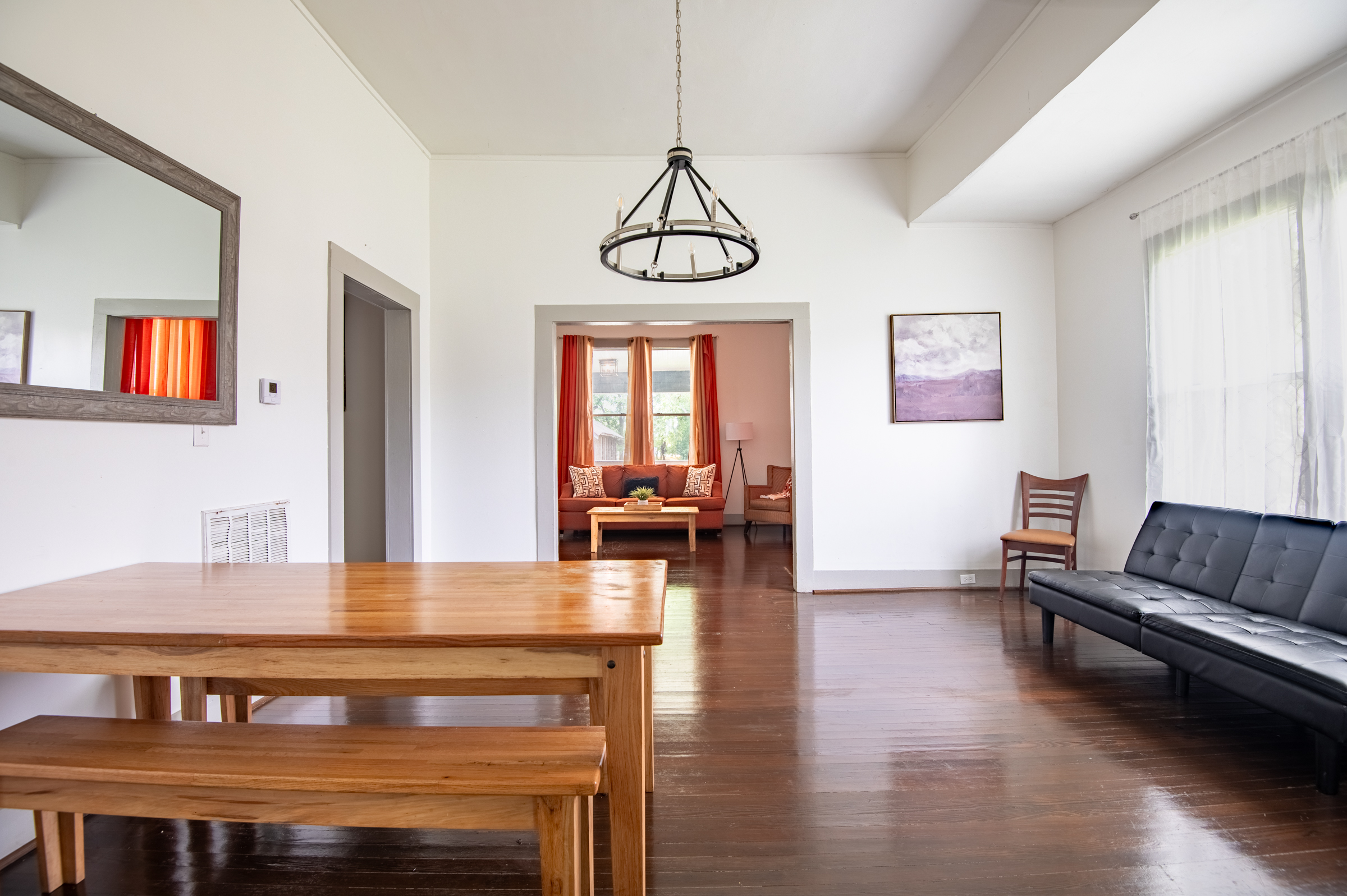 Gather around the table for breakfast before exploring Birmingham or enjoy dinner together after a full day of adventure. This open space keeps everyone connected from room to room.