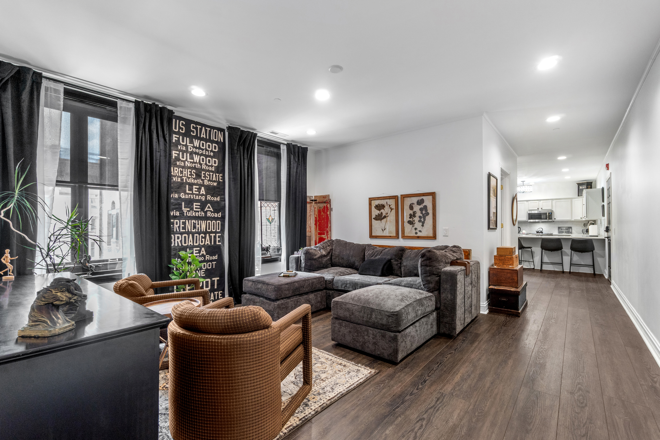 Living room with sleeper sofa