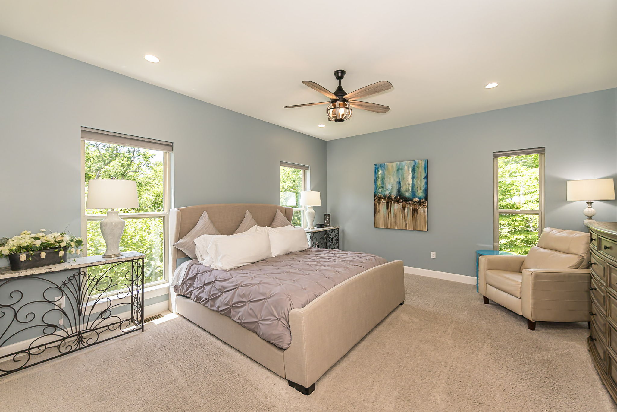 The blackout shades in all of the bedrooms will help ensure a restful sleep.