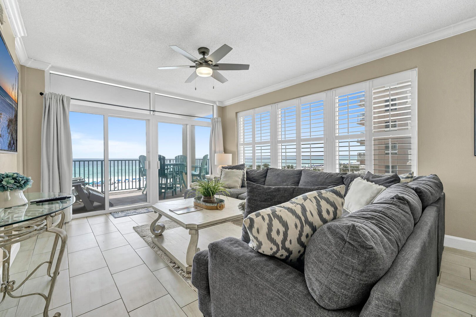 This 3rd Floor, CORNER UNIT, 3 Bedroom & 3 Bathroom condo IS REMODELED with an Updated Kitchen, Master Bathroom, New Furniture, and Stylish Decor - Come Relax!