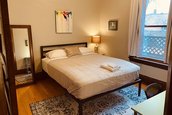 Cozy Queen Bed in your private room.