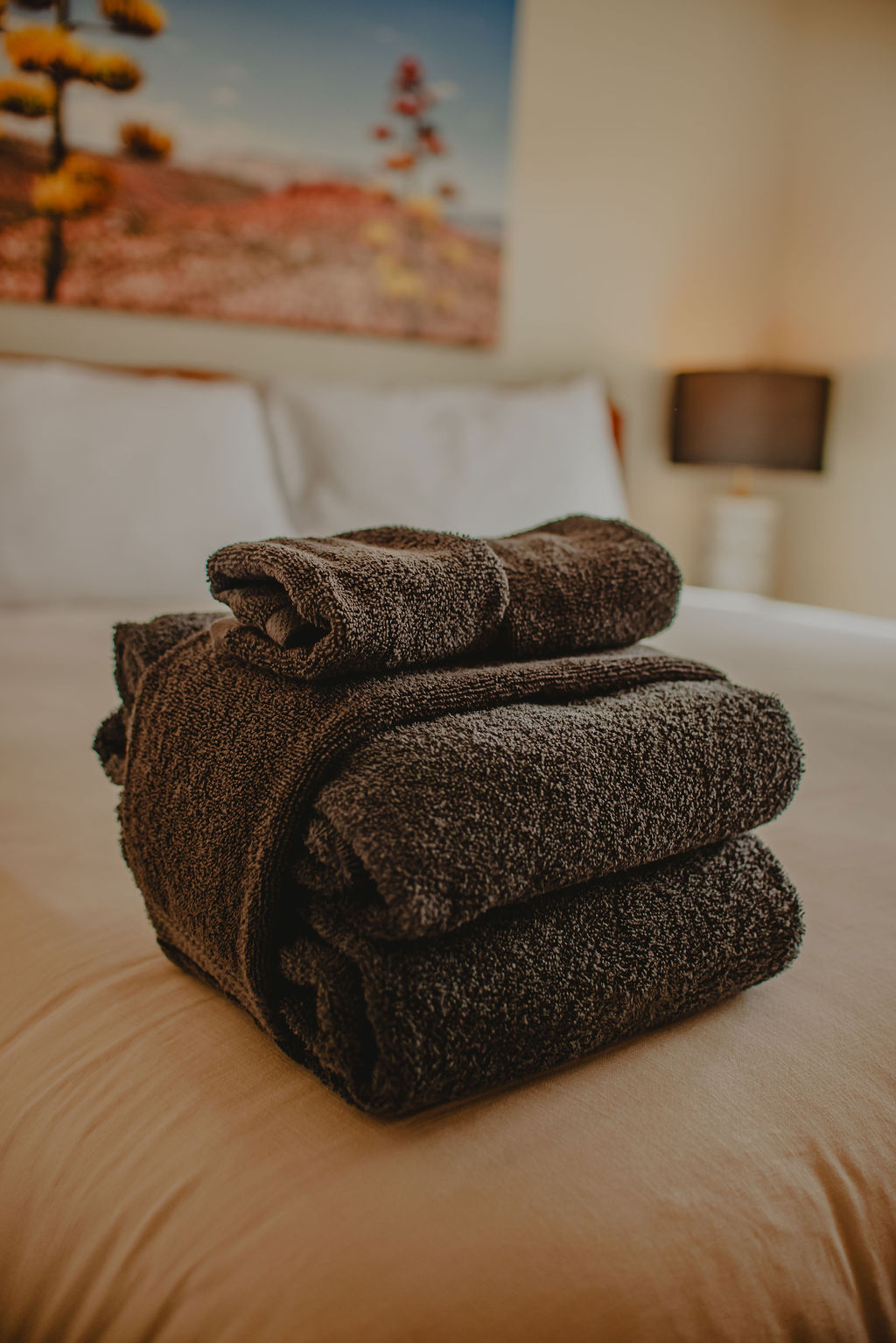 Fresh, high-quality linens and towels provided for every guest