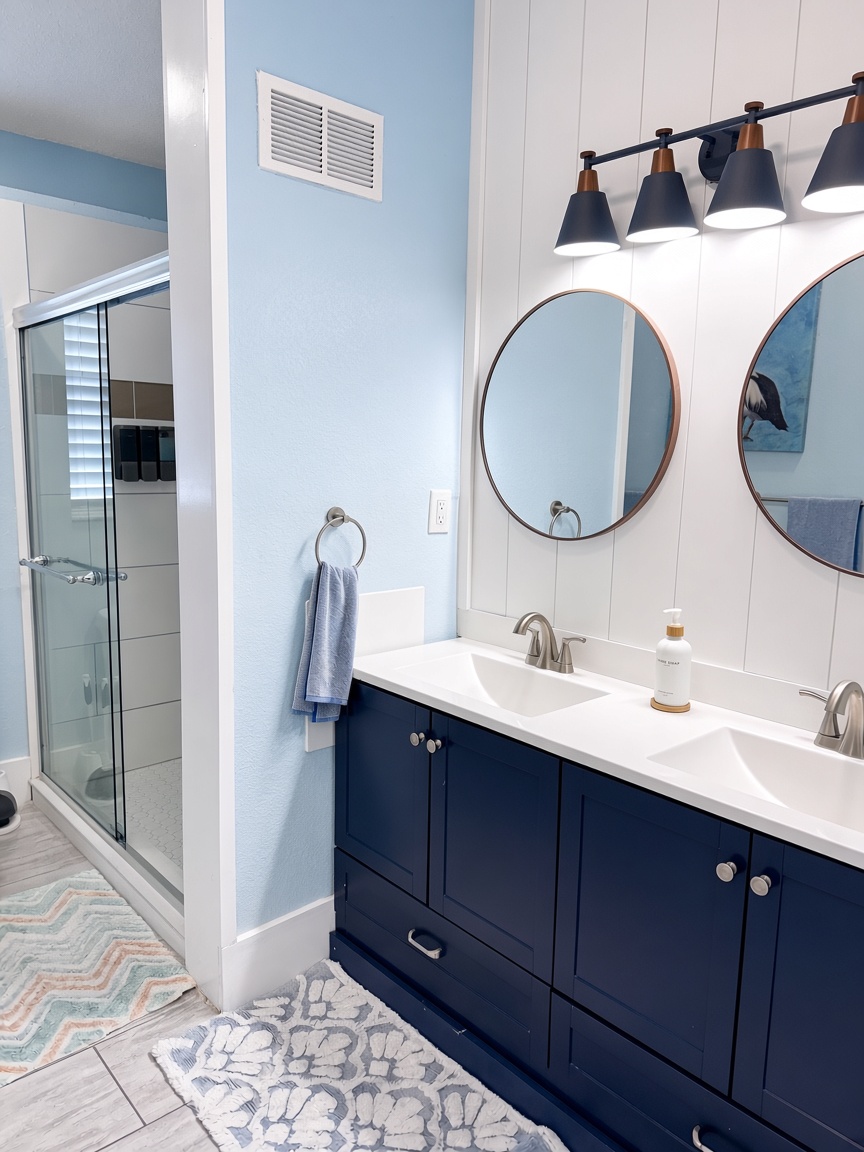 Master bathroom with walk-in shower