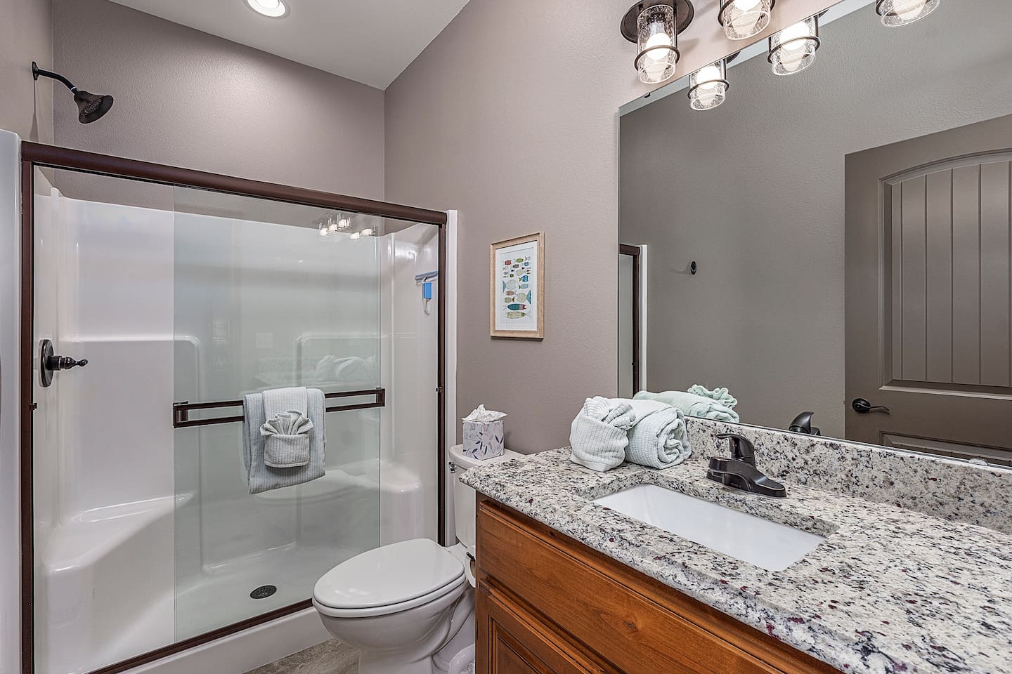 Main Level Bathroom next to King Bedroom