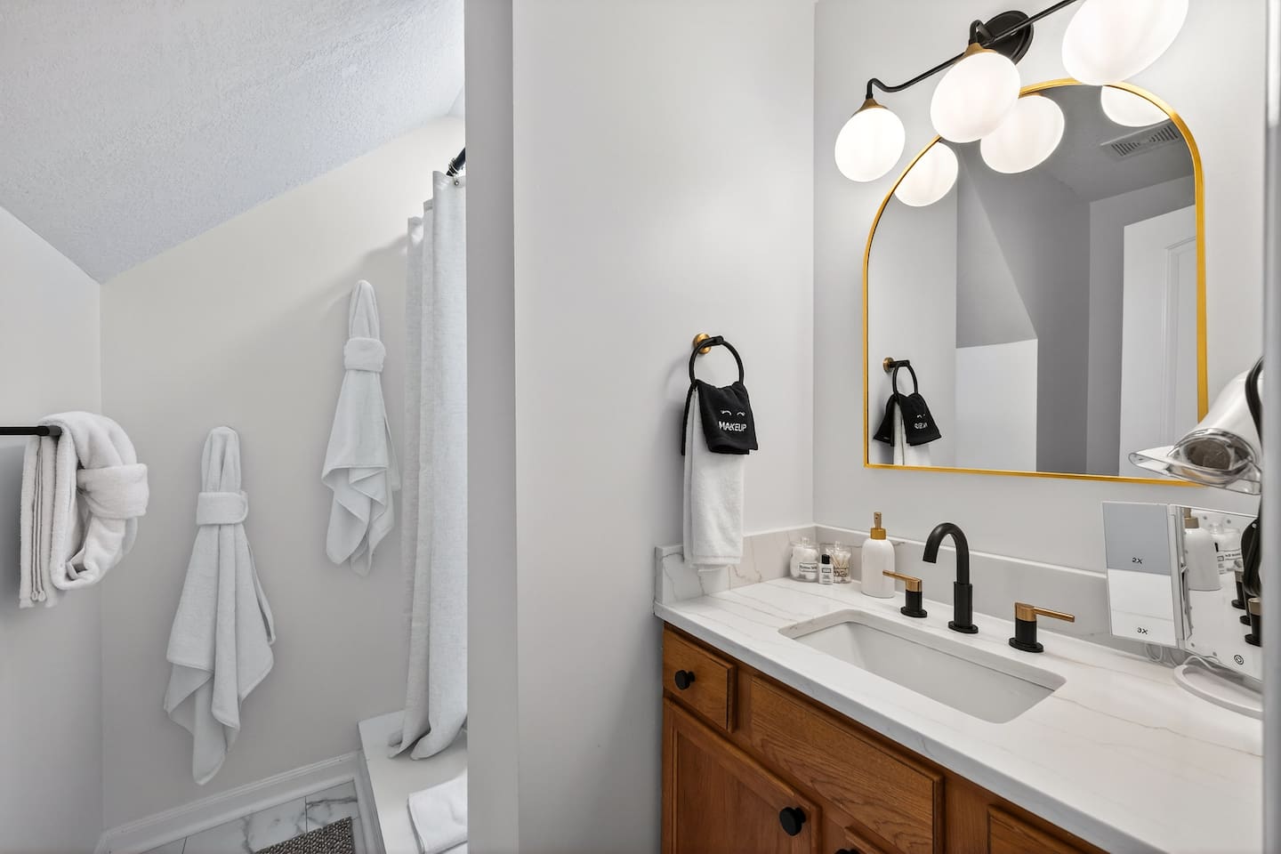 3rd bathroom downstairs, stocked with fresh towels and toiletries.