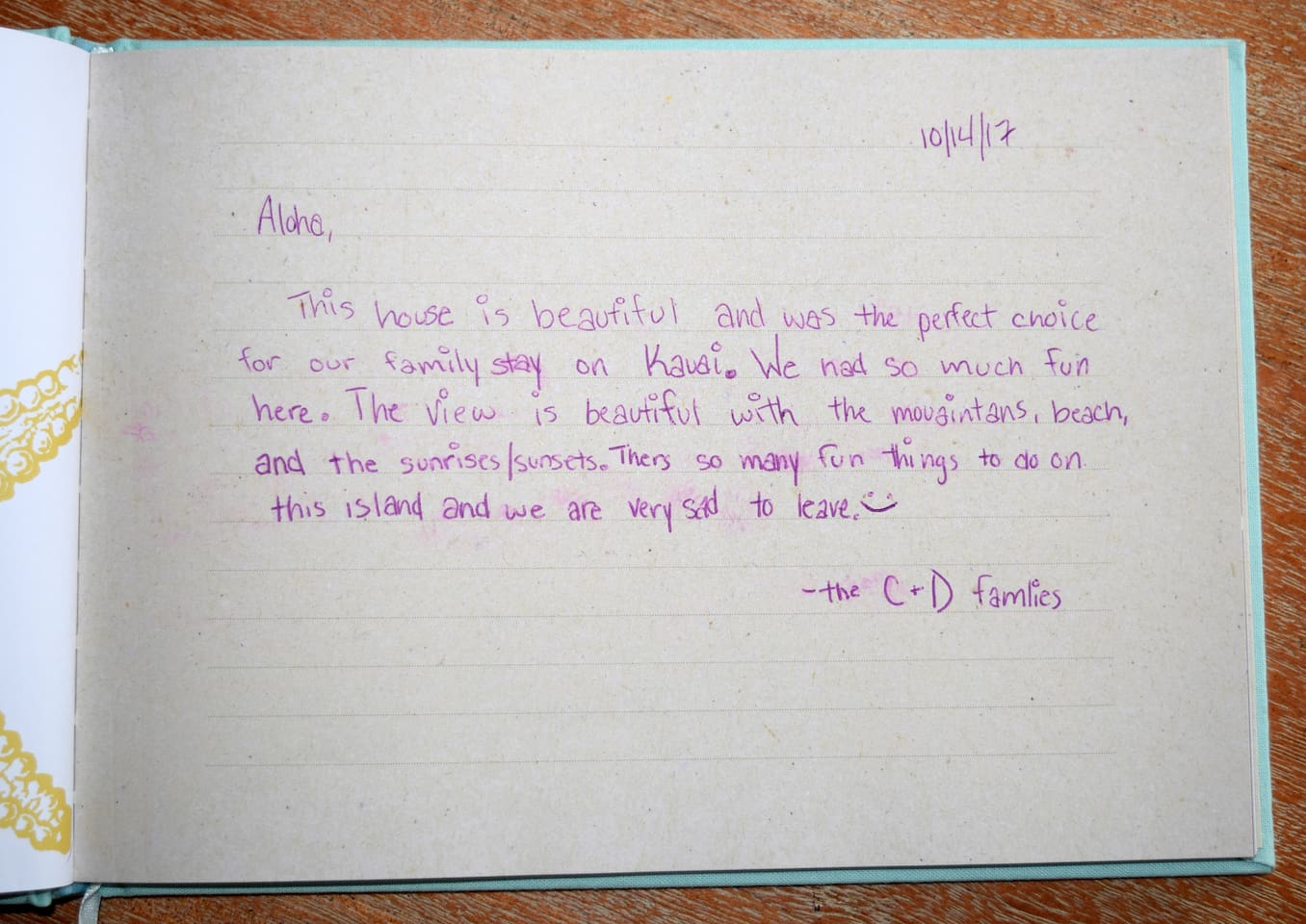 5-Star Review of our Lani Hanalei home