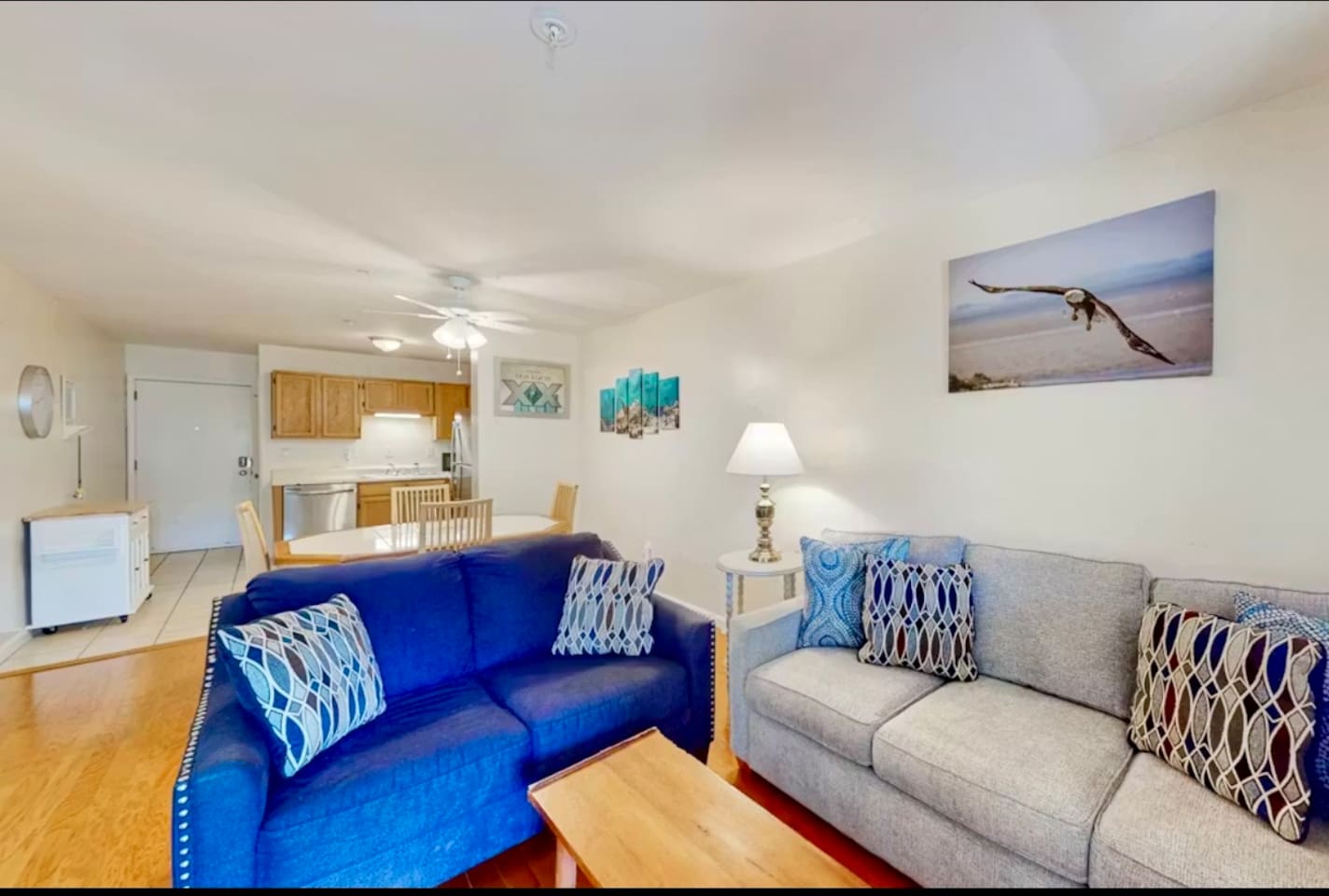 Living room with two sofas