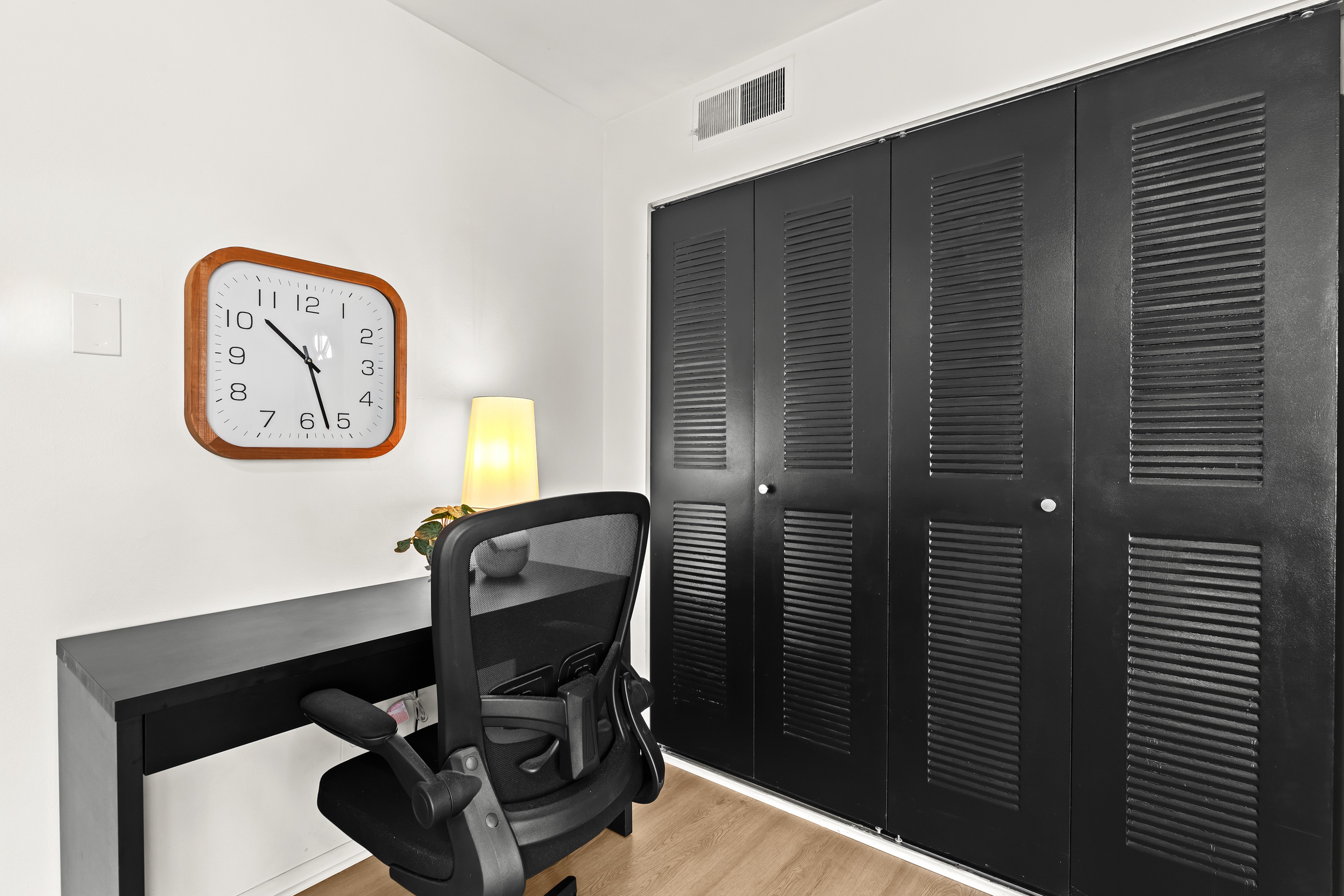 Private nook for working from home or staying organized during your trip.