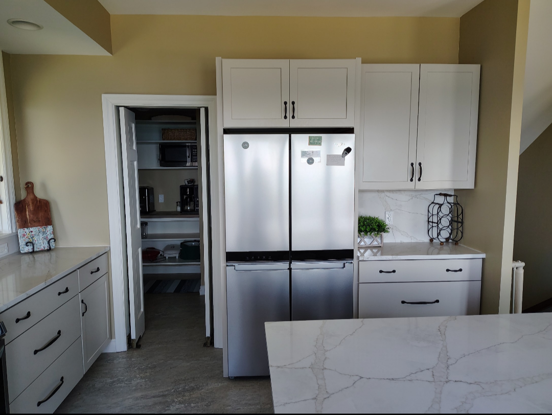 Kitchen and entry to pantry