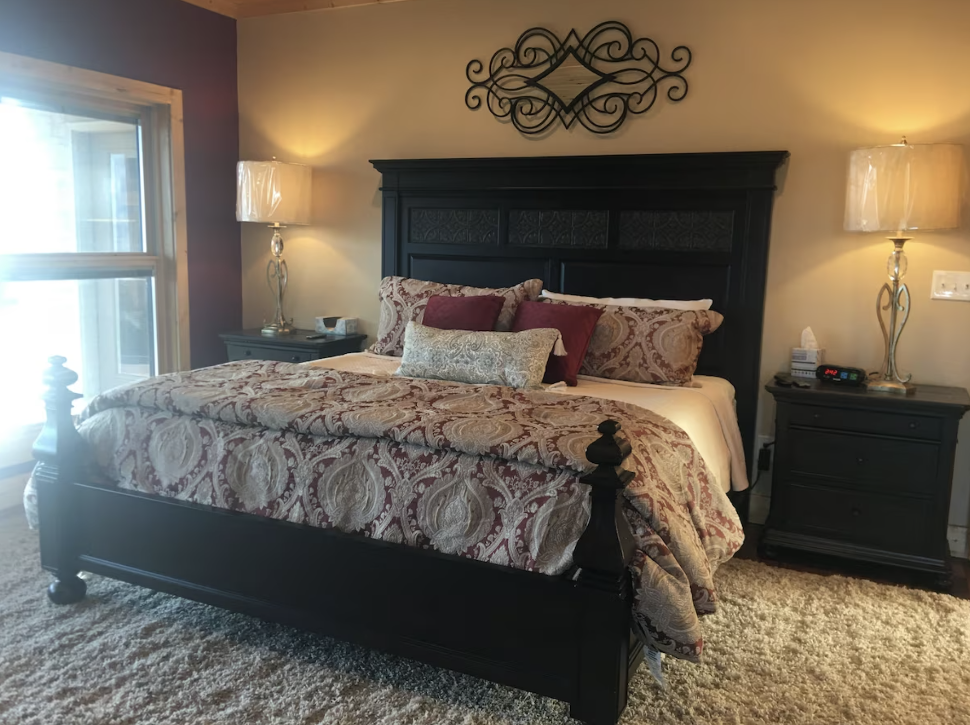 The primary bedroom is the only bedroom on the ground level, and is wheelchair accessible!