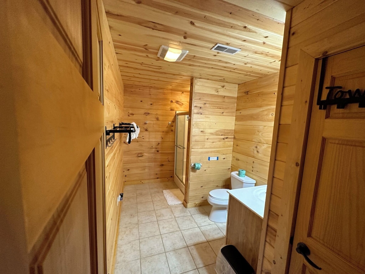 full bathroom # 3 on bottom (basement) floor