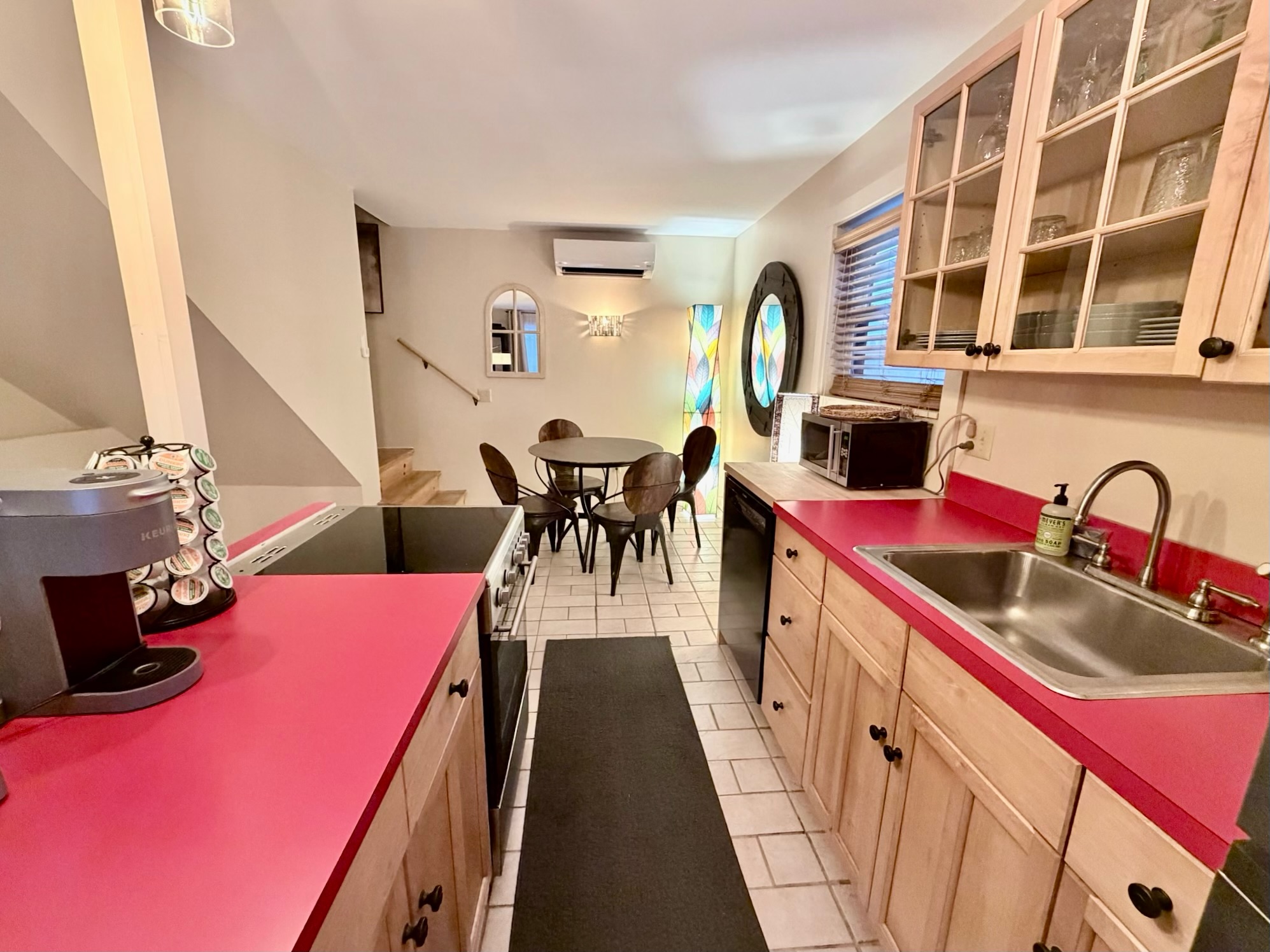 This unique social space lets you cook, eat or relax all in the same space!