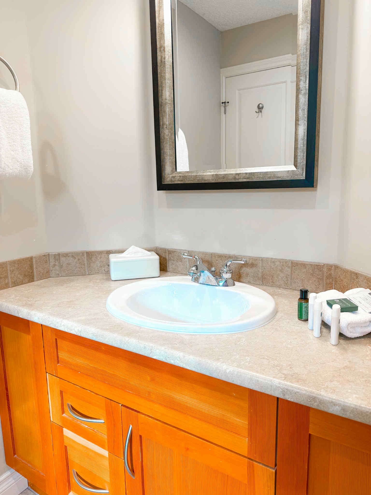 Unit B Vanity  -  the biggest roomiest bathroom.