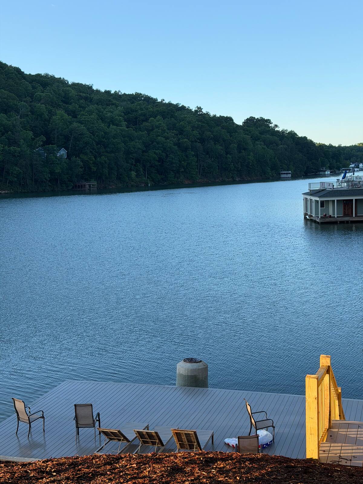A new lakefront deck has been built since Hurricane Helene.