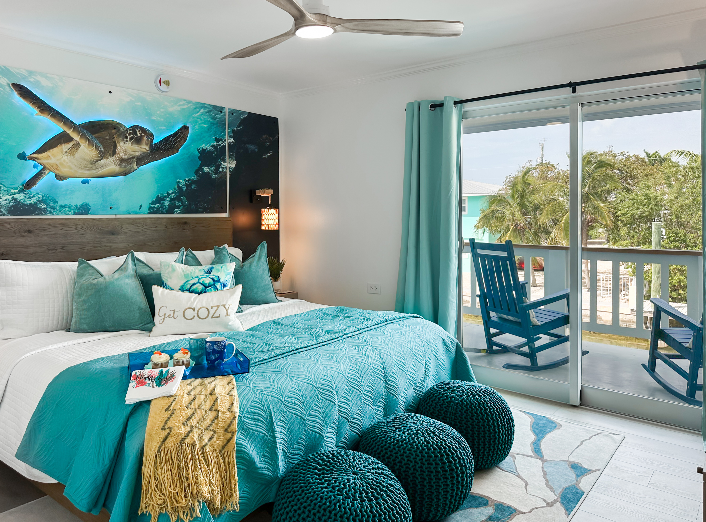 The Sea Turtles bedroom has a King bed.