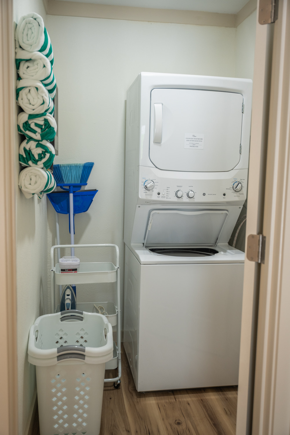 On site full size washer & dryer