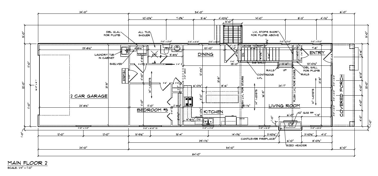 Main Floor - Living Room, Dining Room, Kitchen, Bedroom 5