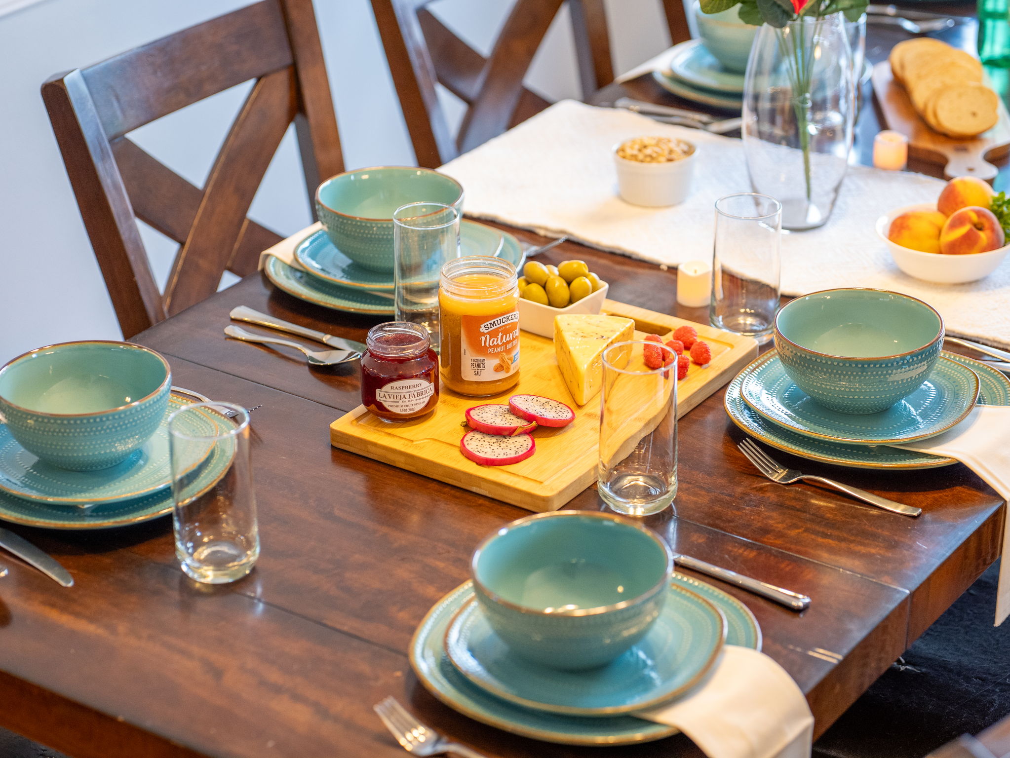 The perfect setting for delicious meals and quality time, this dining space offers charm, warmth, and plenty of seating for the whole group