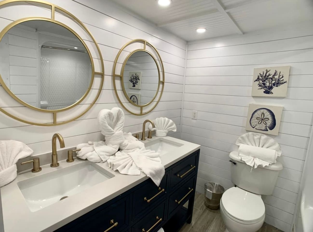 2nd bathroom with double vanity as well 