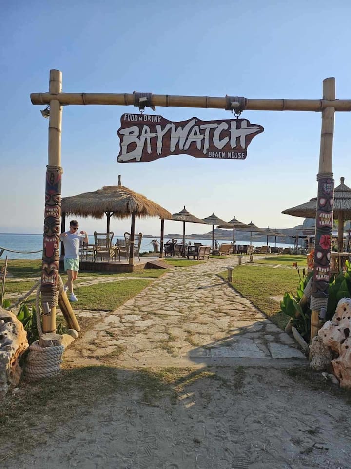 beach bay at XI Beach, about a 20 min drive from the property.  