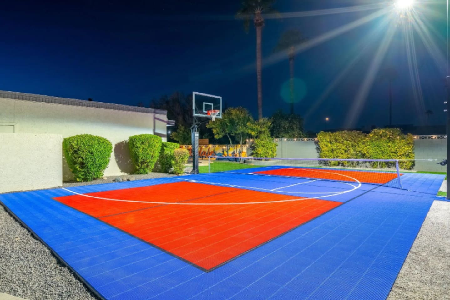 Regulation lines, professional-grade surface — the kind of court that turns a casual game into the highlight of the trip.