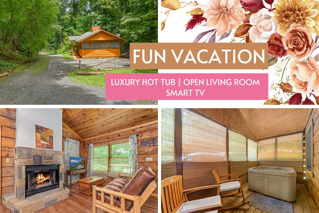 Luxury hot tub, smart TV, and all the cozy cabin perks