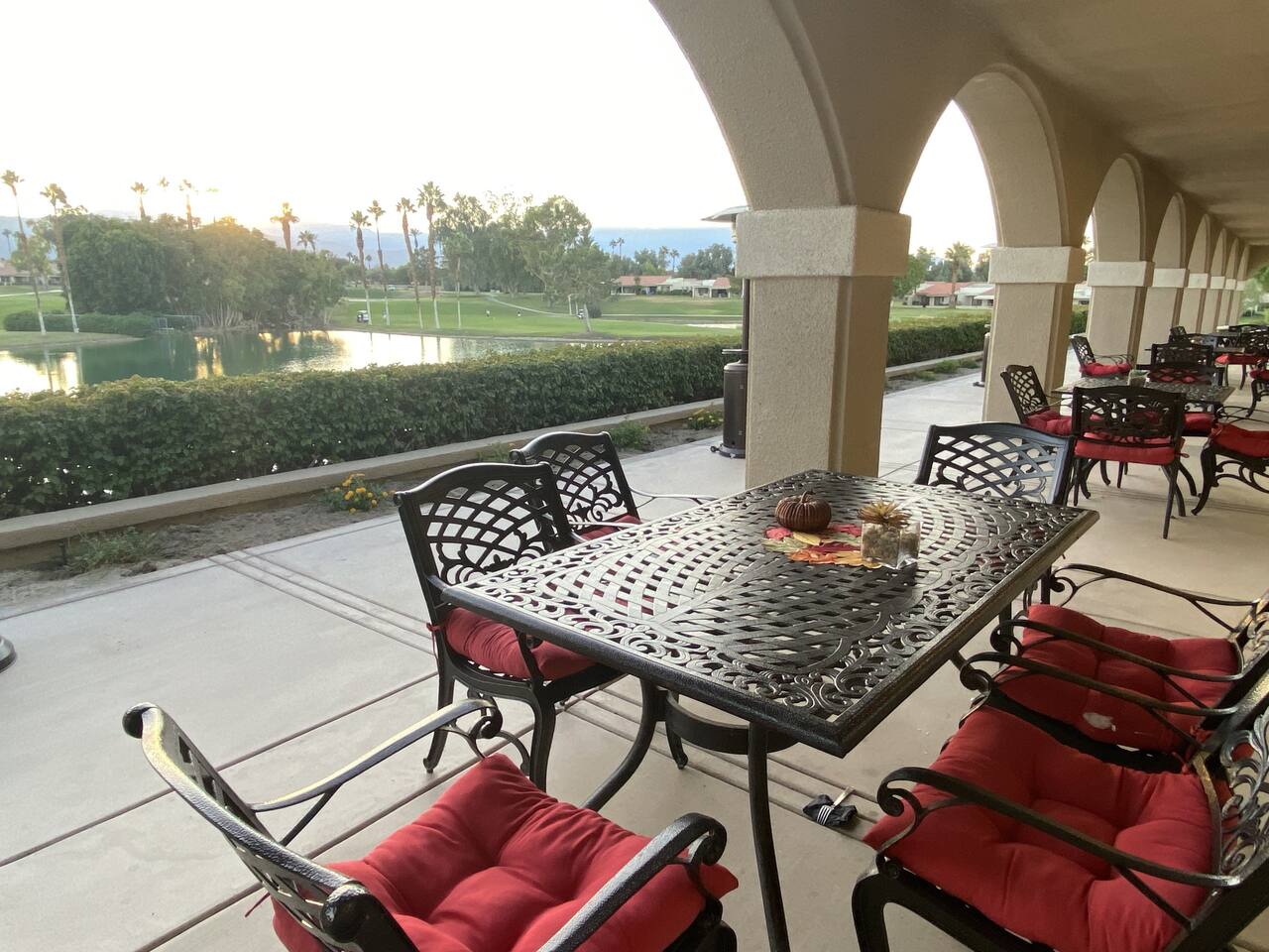great outdoor patio for your snack and beverage after the game...