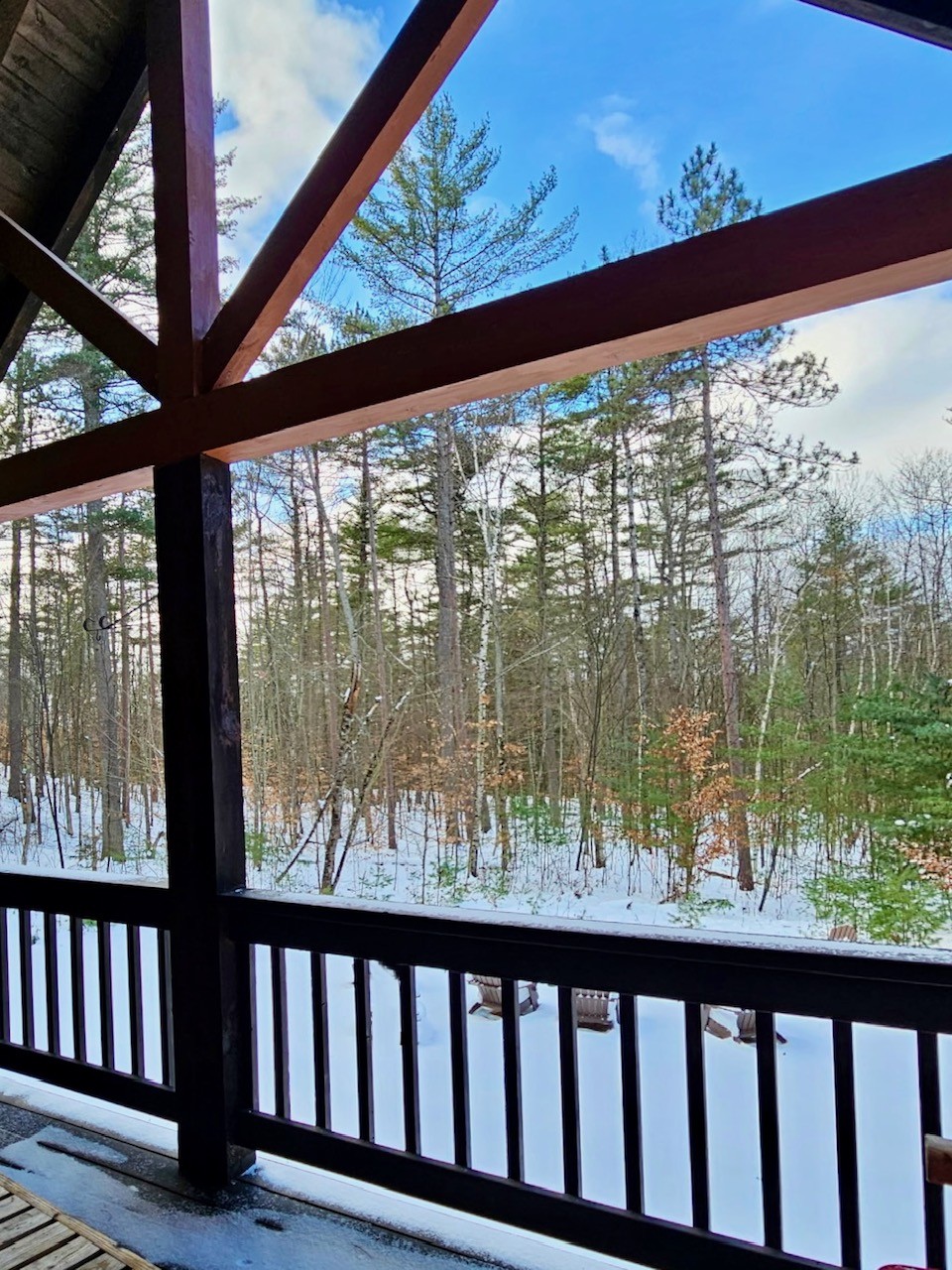 View from covered deck
