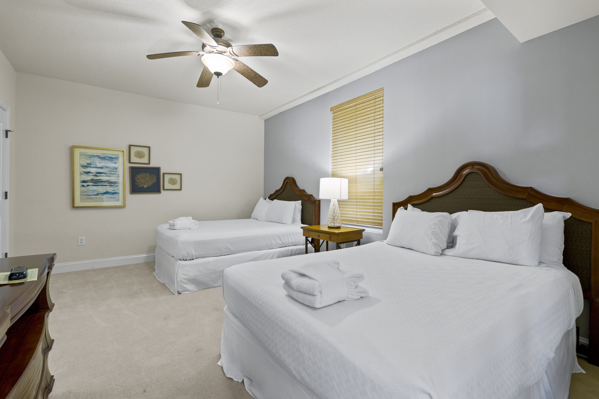 Guest bedroom with two queen beds