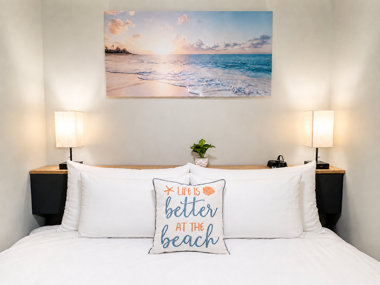 King Size Bed in Master Bedroom