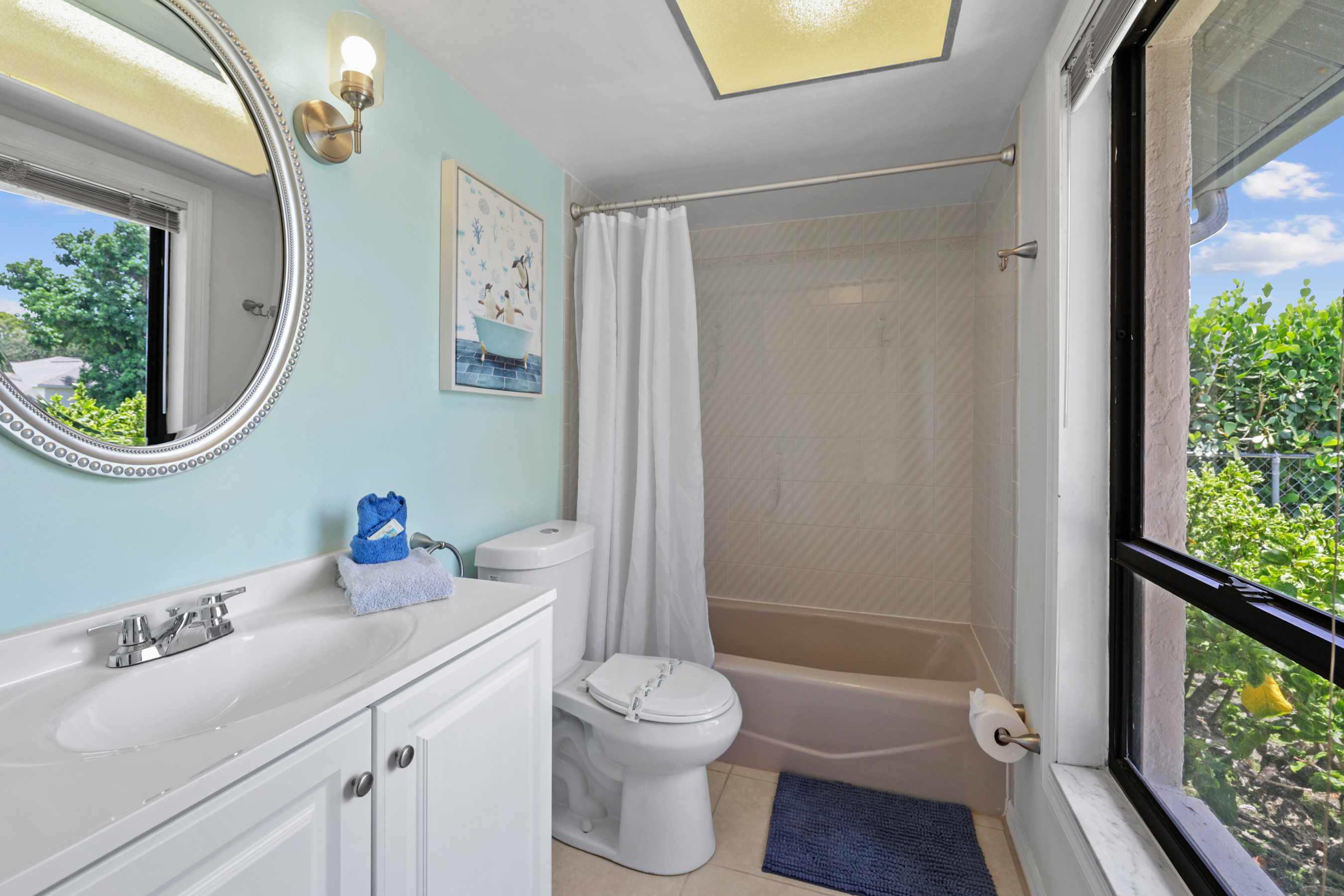 Relax in this charming bathroom