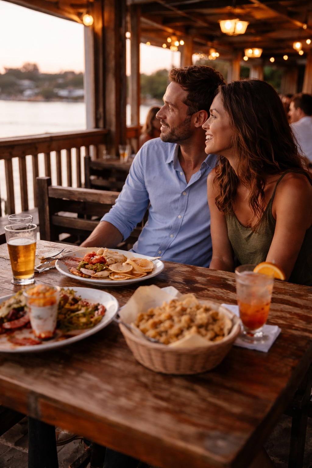 Casual coastal date-night dinner near Myrtle Beach