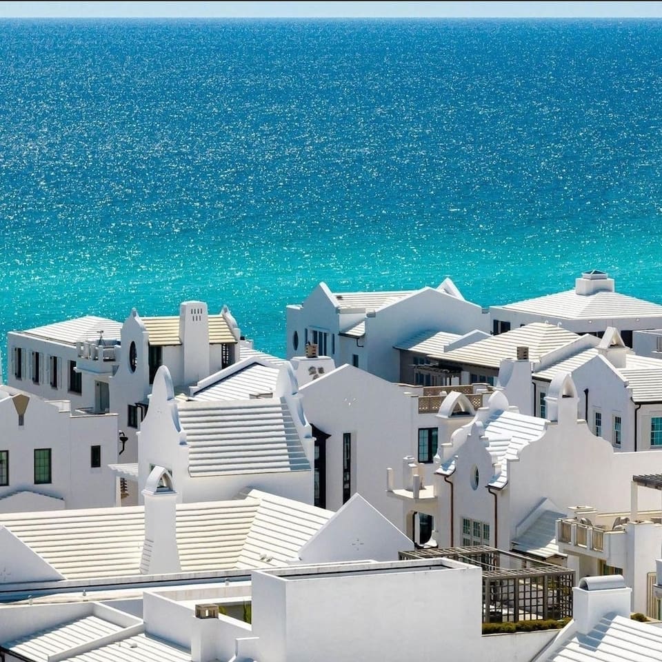 Want a change of scenery within a few minutes?  Walk over to Alys Beach-pass  our parking lot & it is right there!  Vibrant selection of restaurants, lounges, a wine bar, and shops. It is the mini version of Mykonos, Greece. You will fall in love!