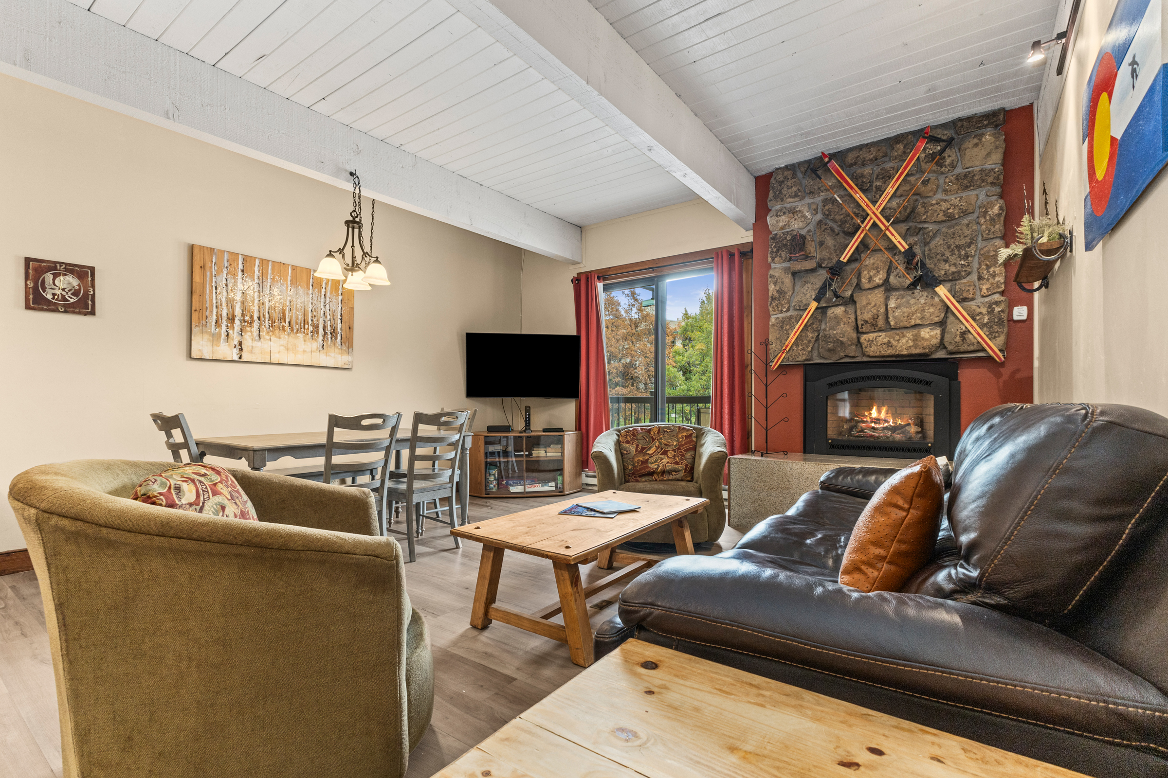 View of Living room into Dining Area