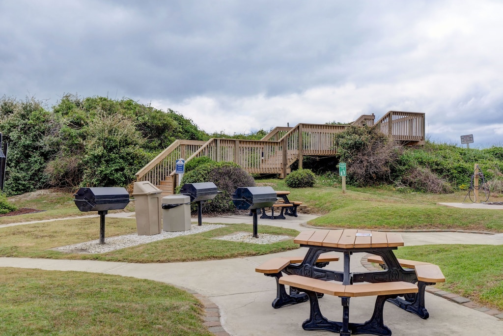 Picnic areas with charcoal grills