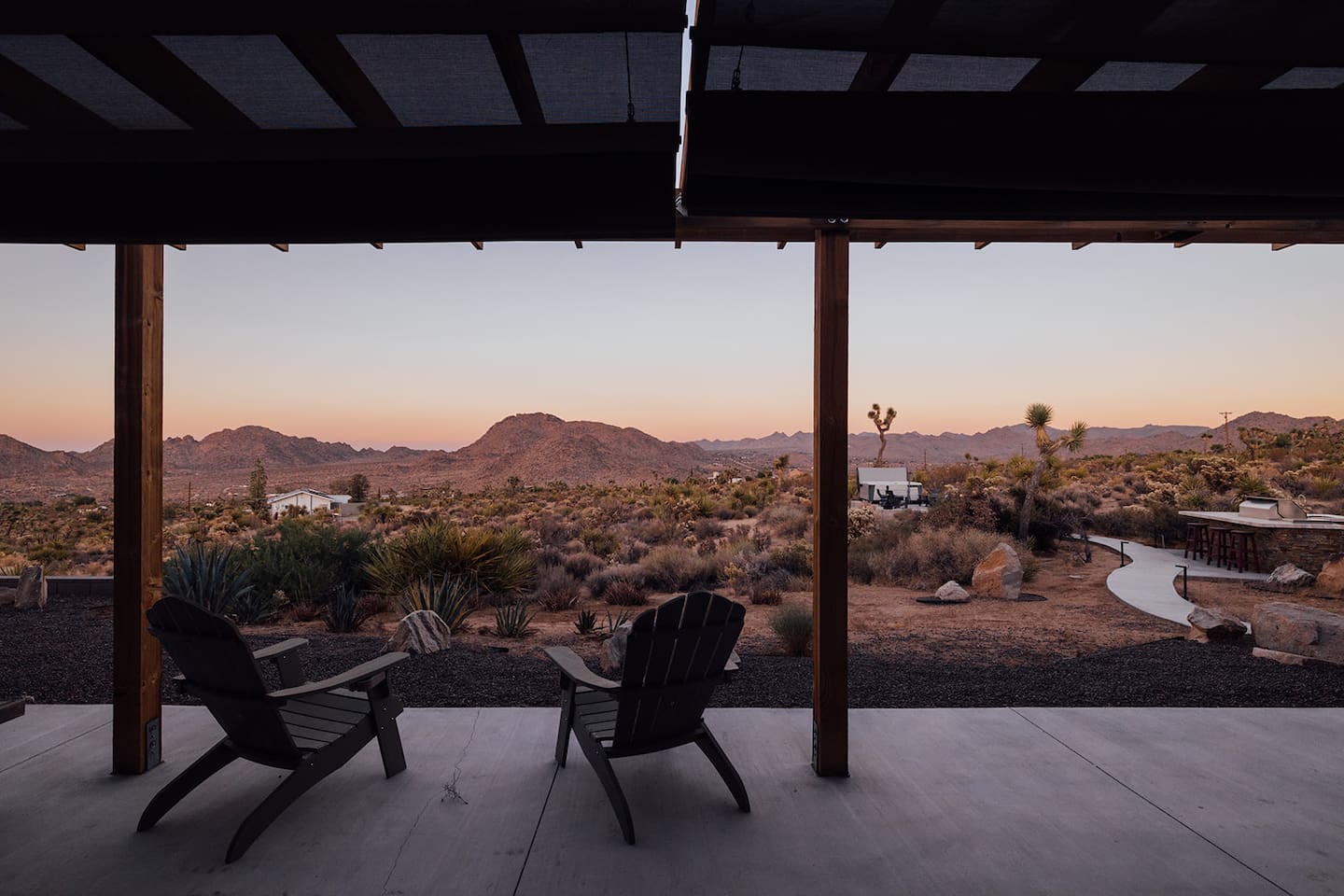 Start your day with coffee or wind down at sunset on the patio chairs overlooking the mountains.
