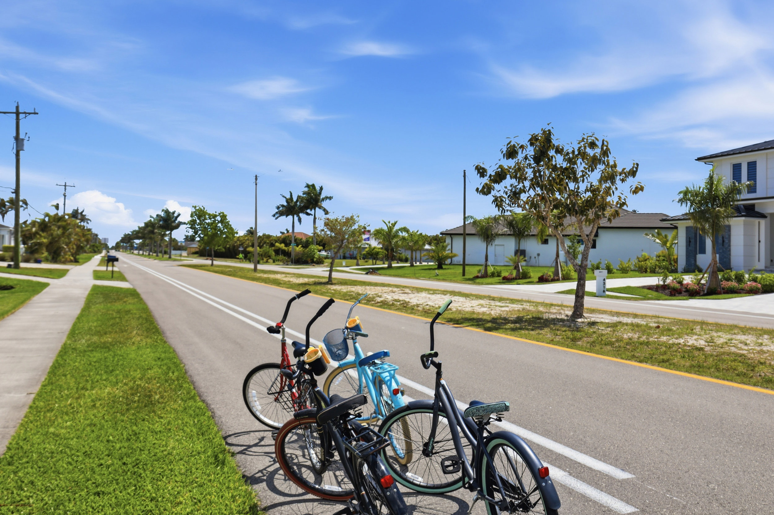 Biking path on local streets 